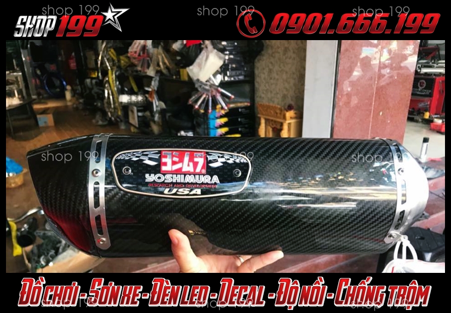 Pô Yoshimura lon dài độ chất và đôc cho xe FZ 150i